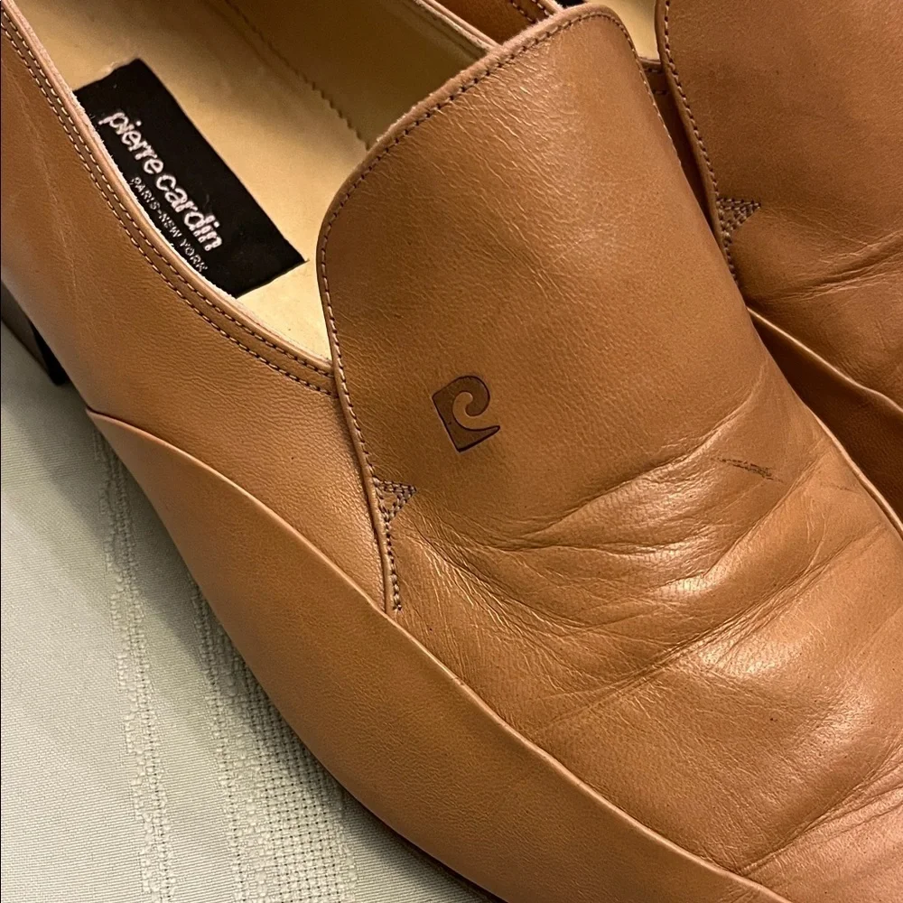 Pierre Cardin men’s Tan Leather Loafers size 12